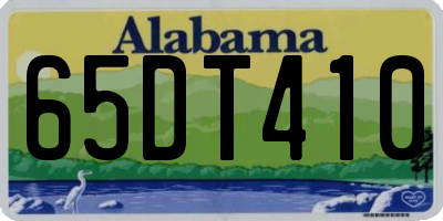 AL license plate 65DT410
