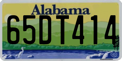 AL license plate 65DT414