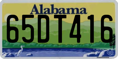 AL license plate 65DT416