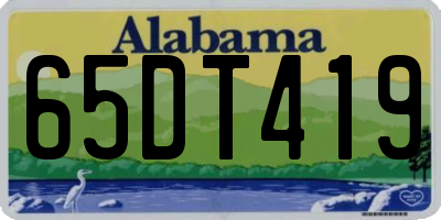 AL license plate 65DT419