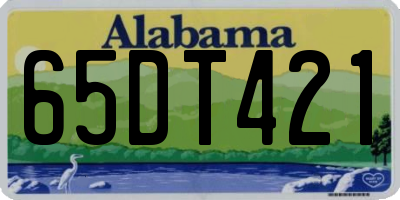 AL license plate 65DT421
