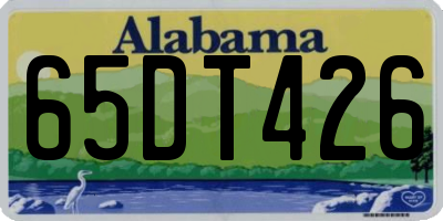 AL license plate 65DT426