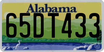 AL license plate 65DT433