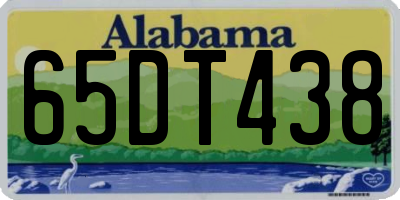 AL license plate 65DT438
