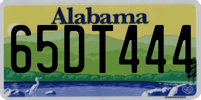 AL license plate 65DT444