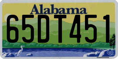 AL license plate 65DT451