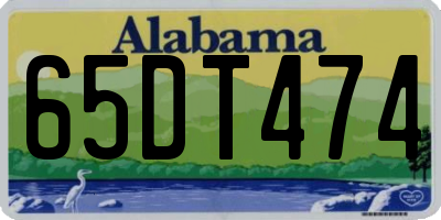 AL license plate 65DT474