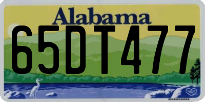 AL license plate 65DT477