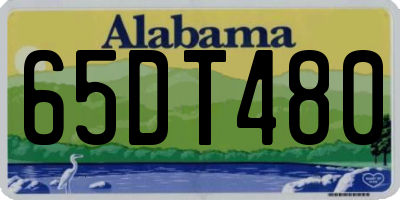 AL license plate 65DT480