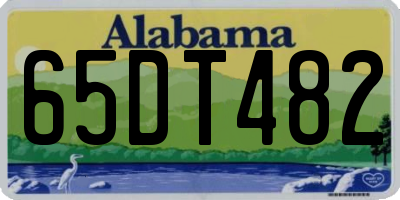 AL license plate 65DT482