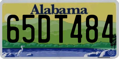 AL license plate 65DT484