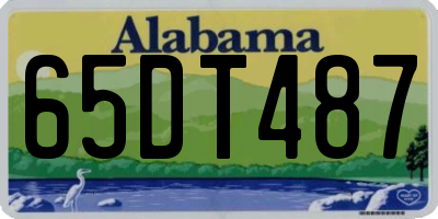 AL license plate 65DT487