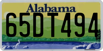 AL license plate 65DT494
