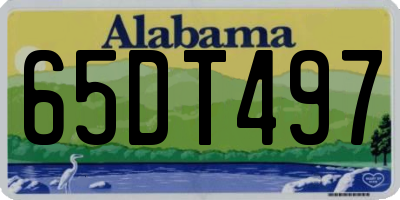 AL license plate 65DT497