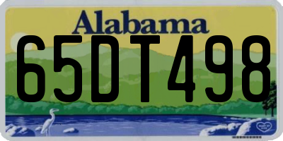 AL license plate 65DT498