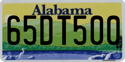 AL license plate 65DT500