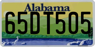 AL license plate 65DT505