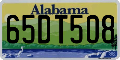 AL license plate 65DT508