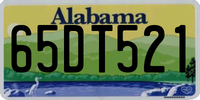 AL license plate 65DT521