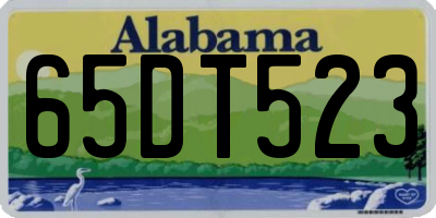 AL license plate 65DT523