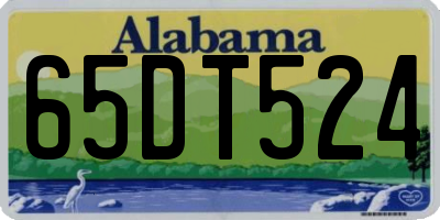 AL license plate 65DT524