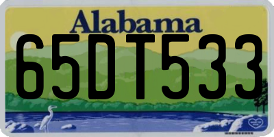 AL license plate 65DT533