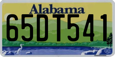 AL license plate 65DT541