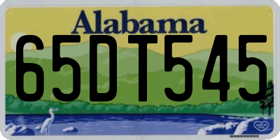 AL license plate 65DT545