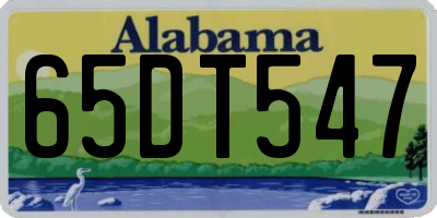 AL license plate 65DT547