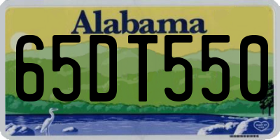 AL license plate 65DT550