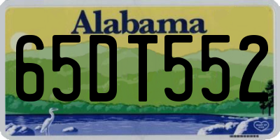 AL license plate 65DT552