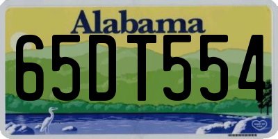 AL license plate 65DT554