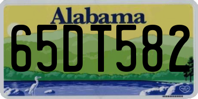 AL license plate 65DT582