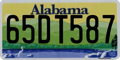 AL license plate 65DT587