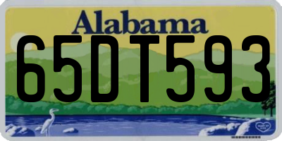 AL license plate 65DT593