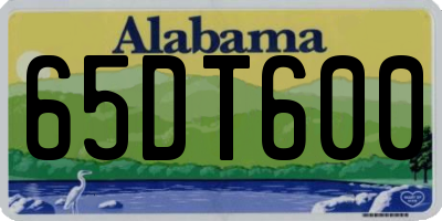 AL license plate 65DT600