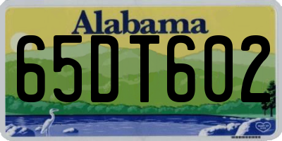 AL license plate 65DT602