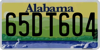 AL license plate 65DT604