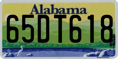 AL license plate 65DT618