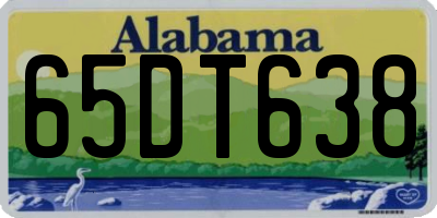 AL license plate 65DT638
