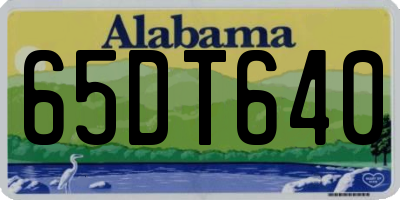 AL license plate 65DT640