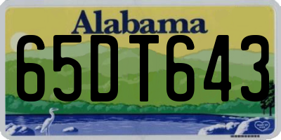AL license plate 65DT643