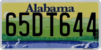 AL license plate 65DT644