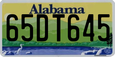 AL license plate 65DT645