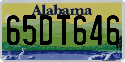 AL license plate 65DT646