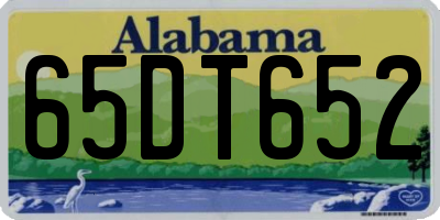 AL license plate 65DT652