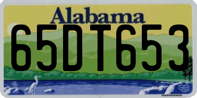 AL license plate 65DT653