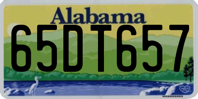 AL license plate 65DT657