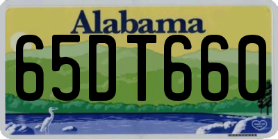 AL license plate 65DT660