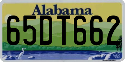 AL license plate 65DT662